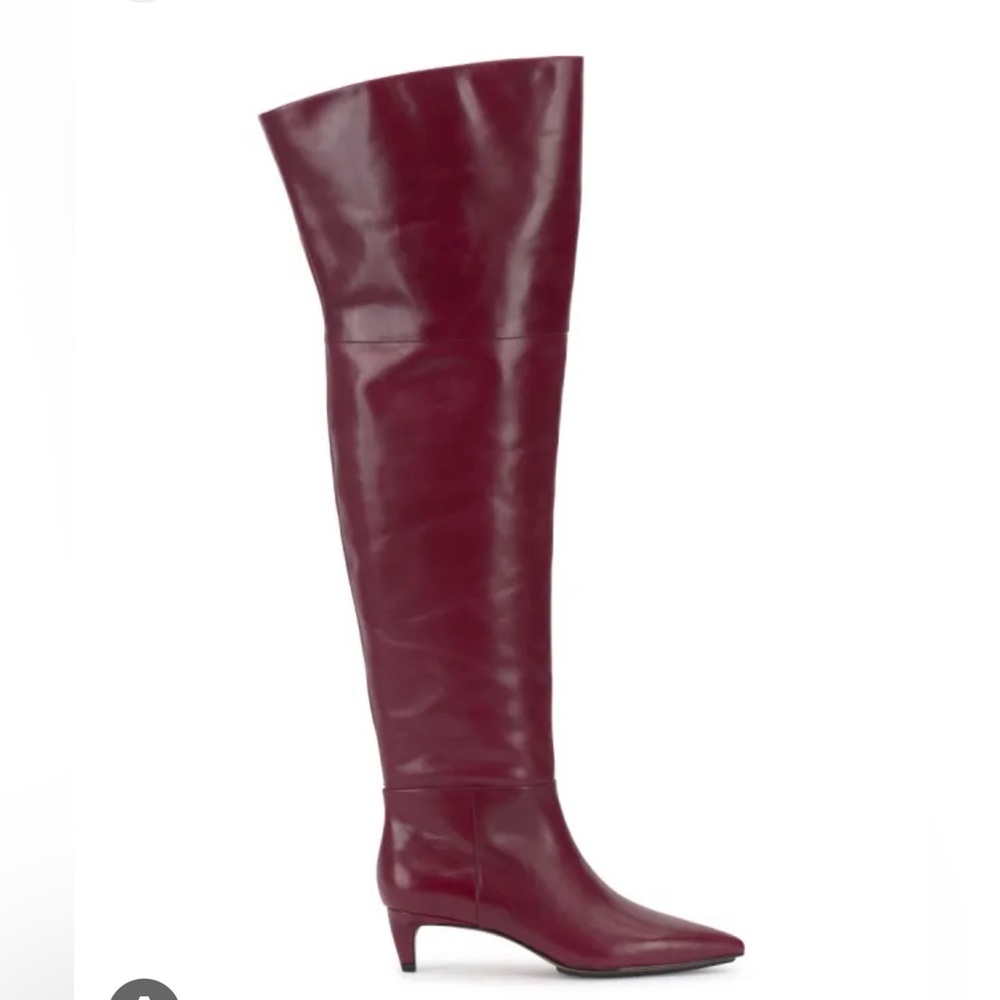 Vince Camuto Iana Burgundy/Chianti Over-the-Knee Leather Boots